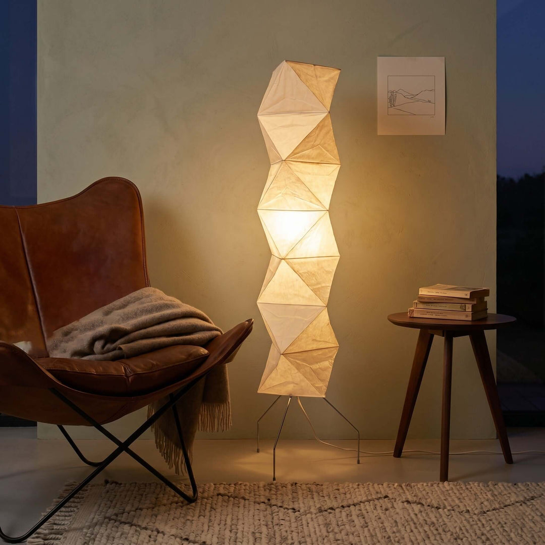Paper Floor Lamp - Japandi, for Living Room &amp; Reading Nook | Quint