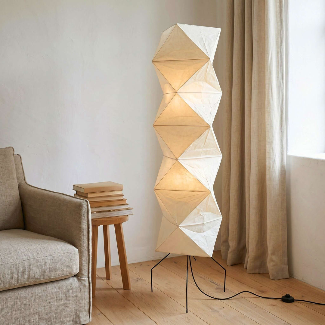 Paper Floor Lamp - Japandi, for Living Room &amp; Reading Nook | Quint