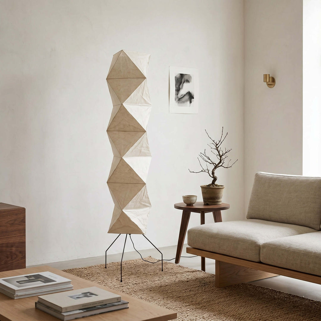 Paper Floor Lamp - Japandi, for Living Room &amp; Reading Nook | Quint