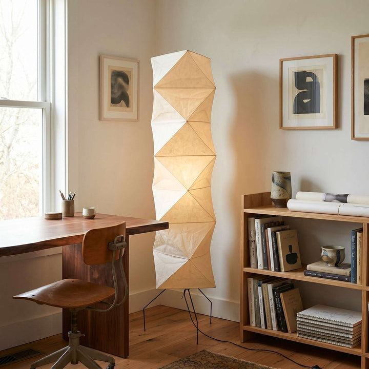 Paper Floor Lamp - Japandi, for Living Room &amp; Reading Nook | Quint