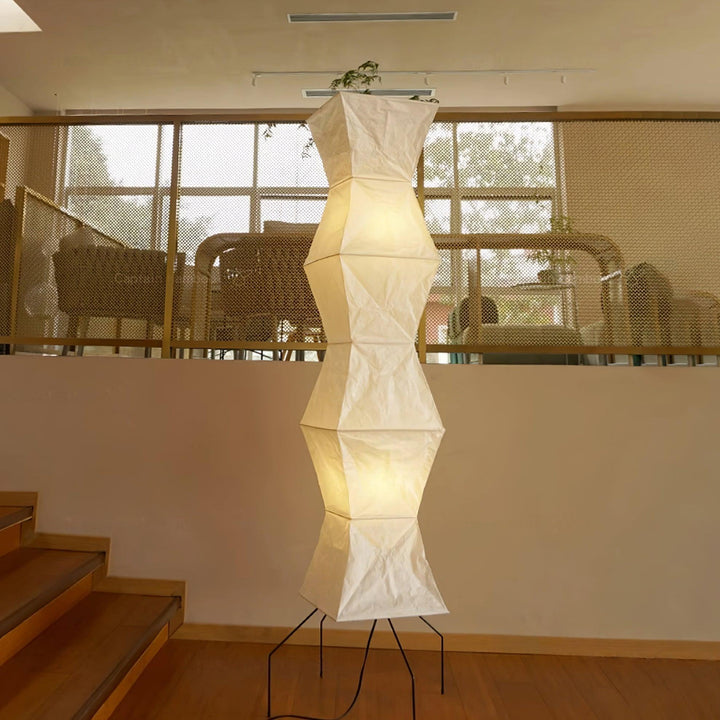 Rice Paper Floor Lamp - Japandi, for Living Room &amp; Reading Nook | Mori