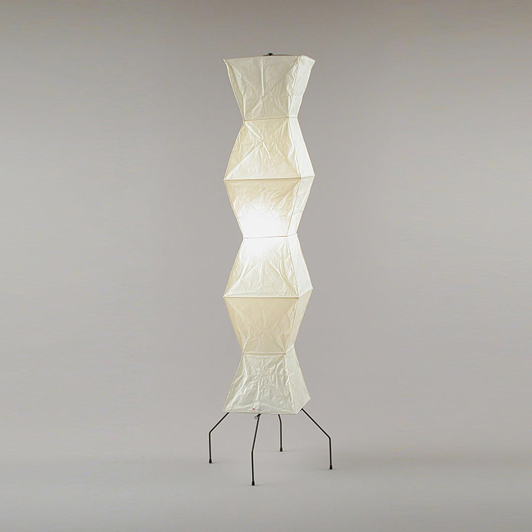 Rice Paper Floor Lamp - Japandi, for Living Room &amp; Reading Nook