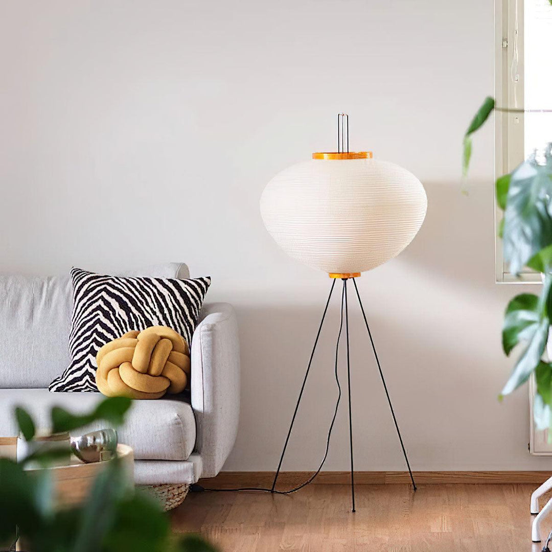 Rice Paper Floor Lamp - Japandi, for Living Room &amp; Reading Nook | Mori