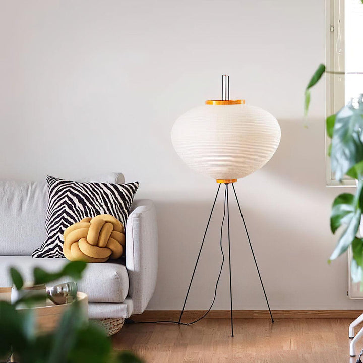 Rice Paper Floor Lamp - Japandi, for Living Room &amp; Reading Nook | Mori