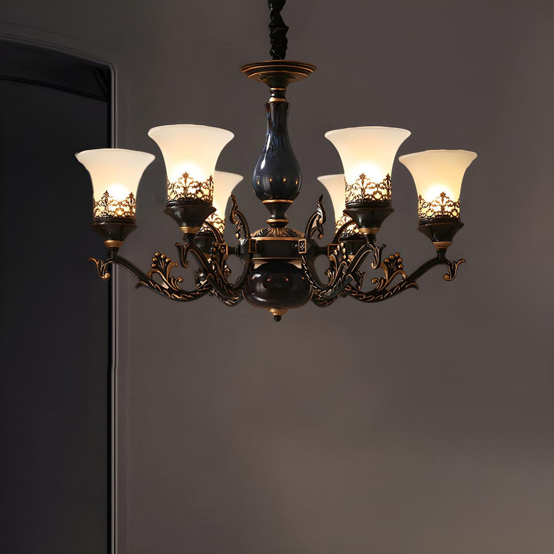 Margot Bell Glass Chandelier
