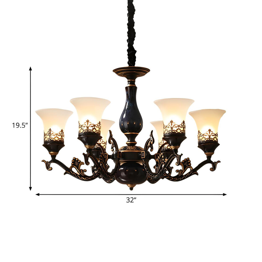 Margot Bell Glass Chandelier