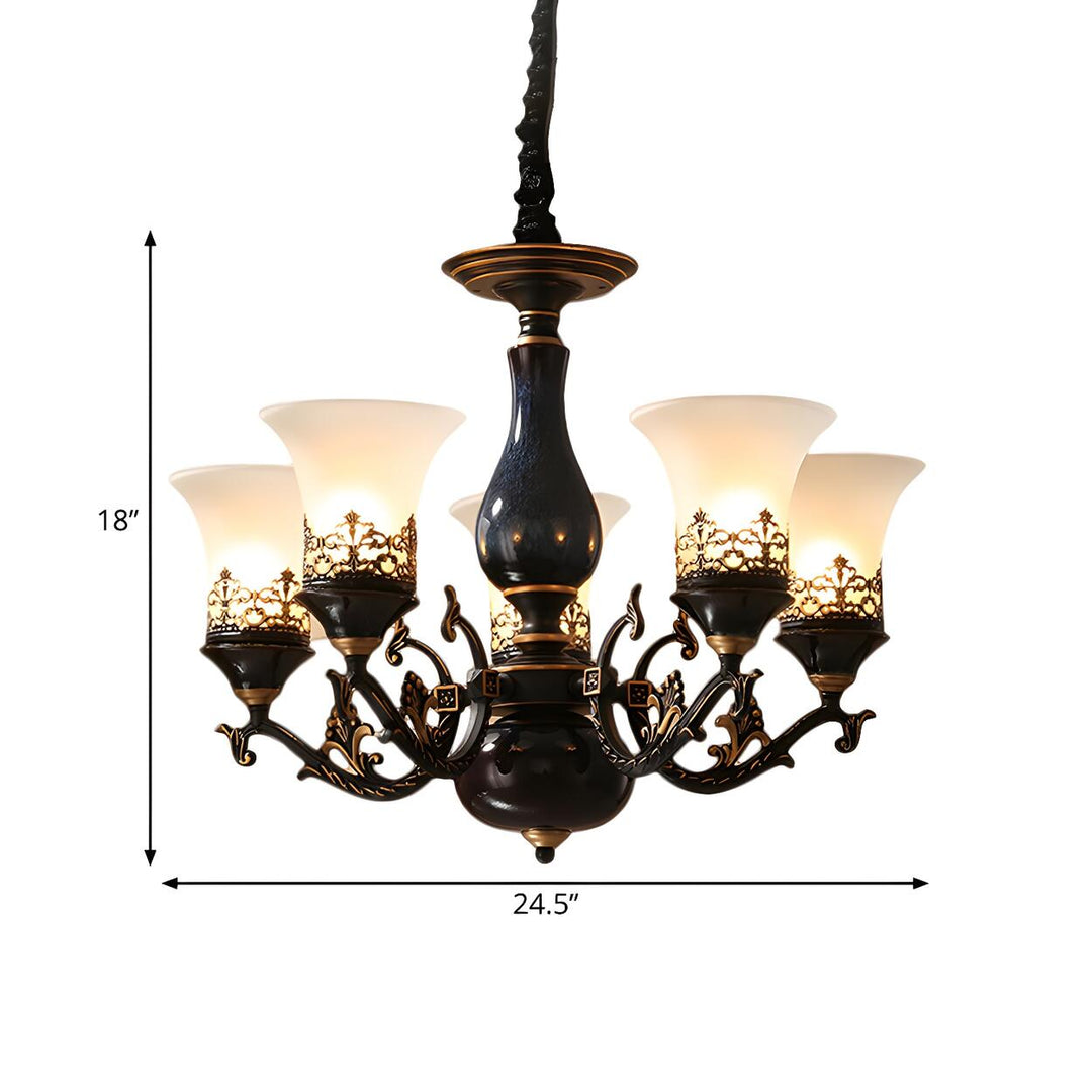 Margot Bell Glass Chandelier