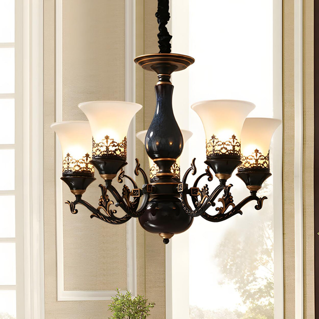 Margot Bell Glass Chandelier
