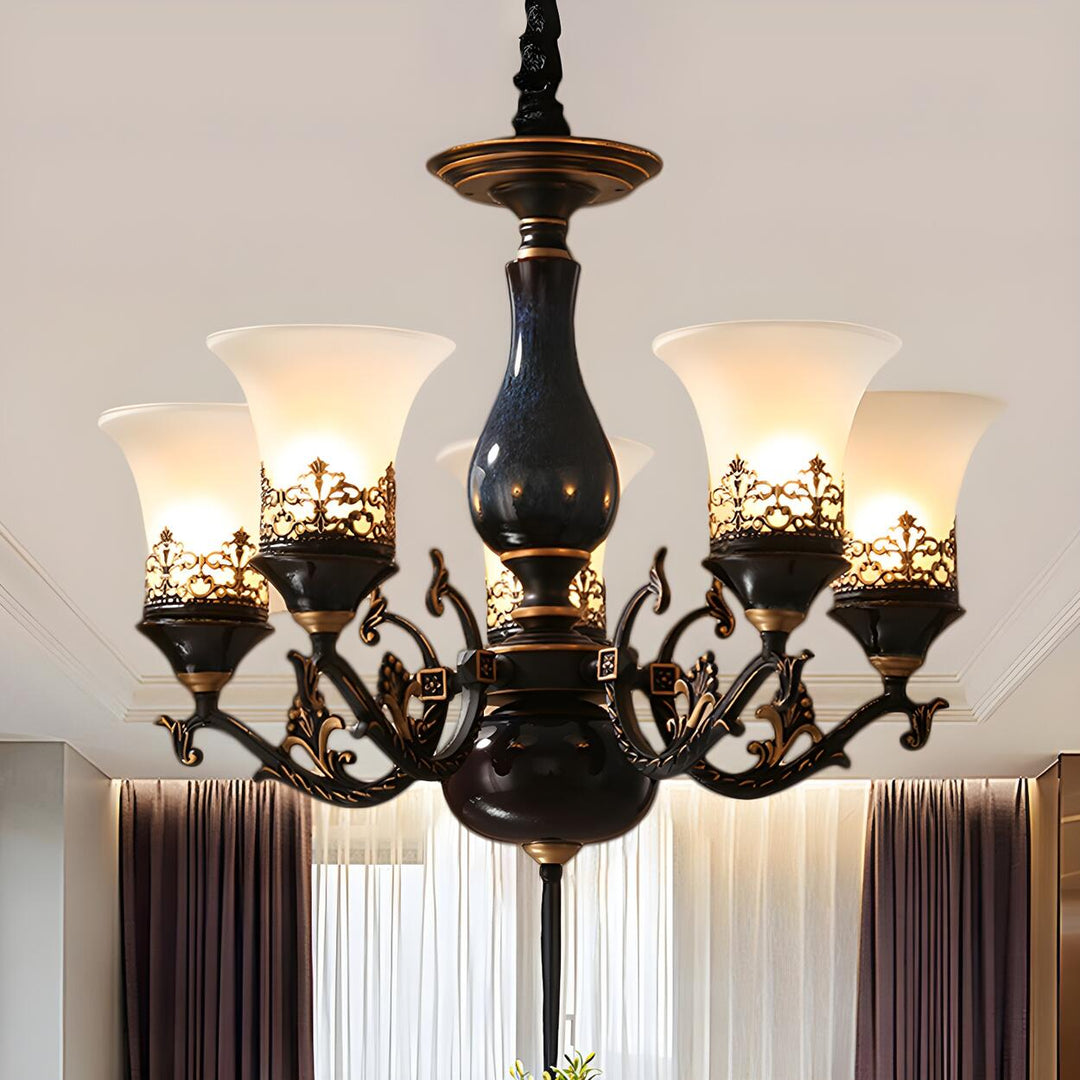 Margot Bell Glass Chandelier