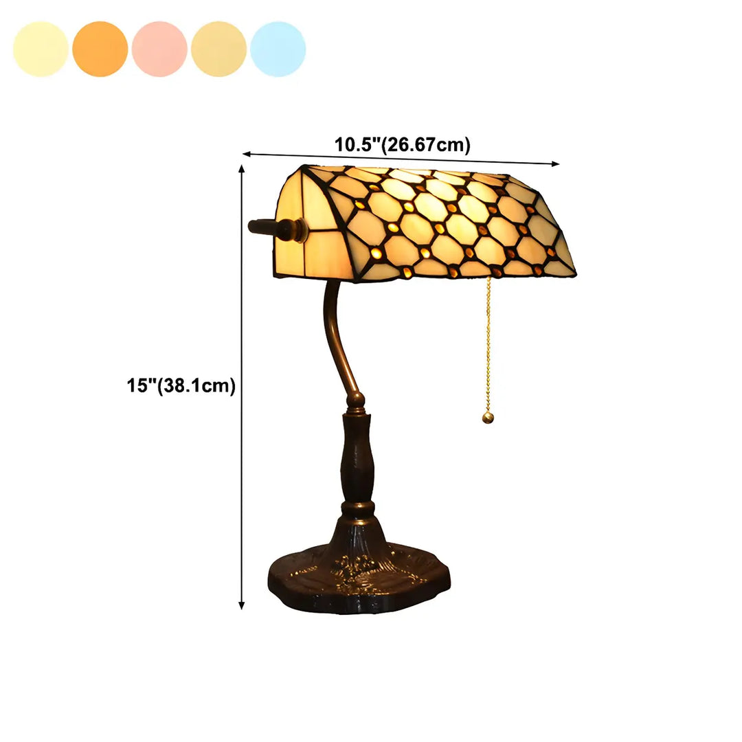 Tess Tiffany Banker Lamp