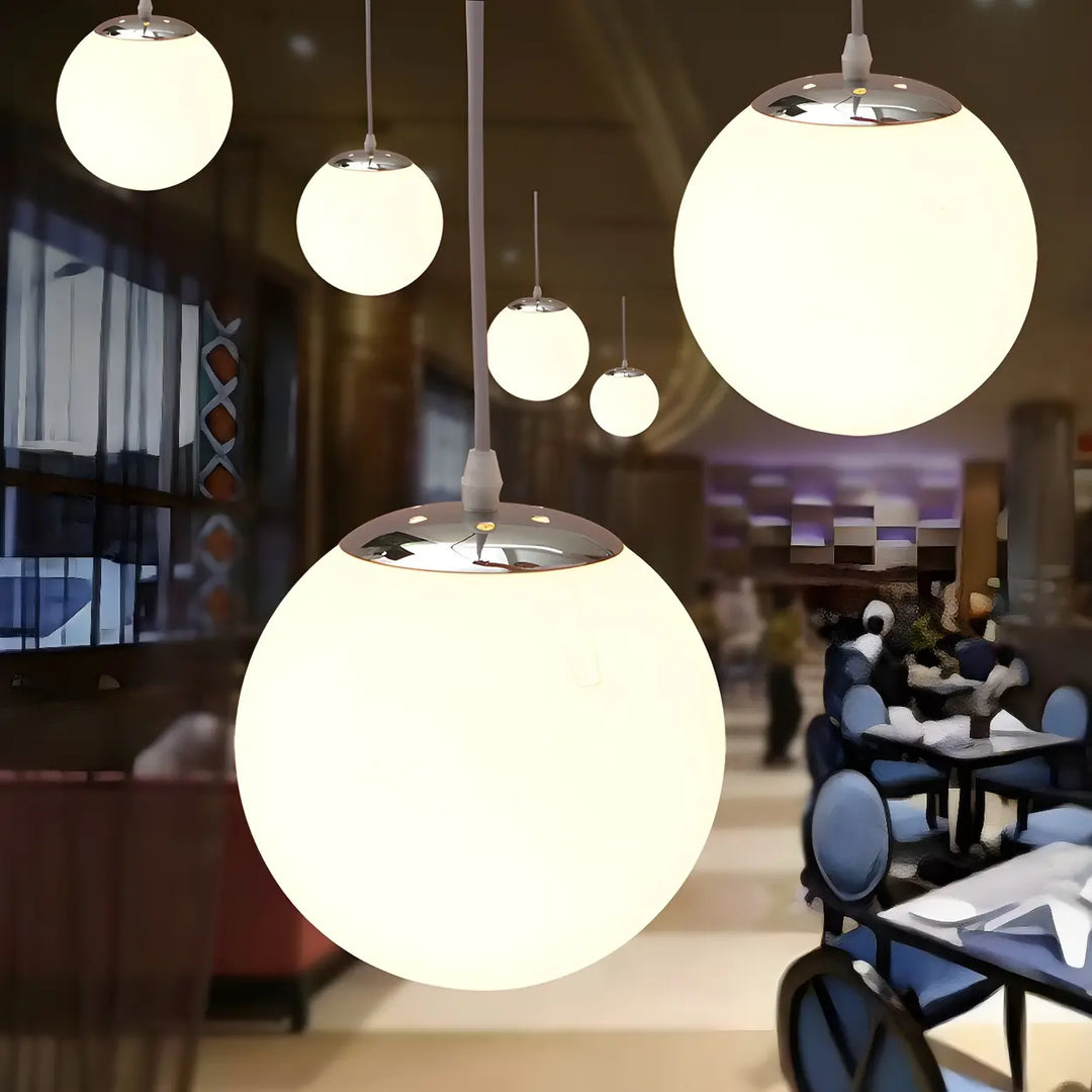 Otis White Globe Pendant