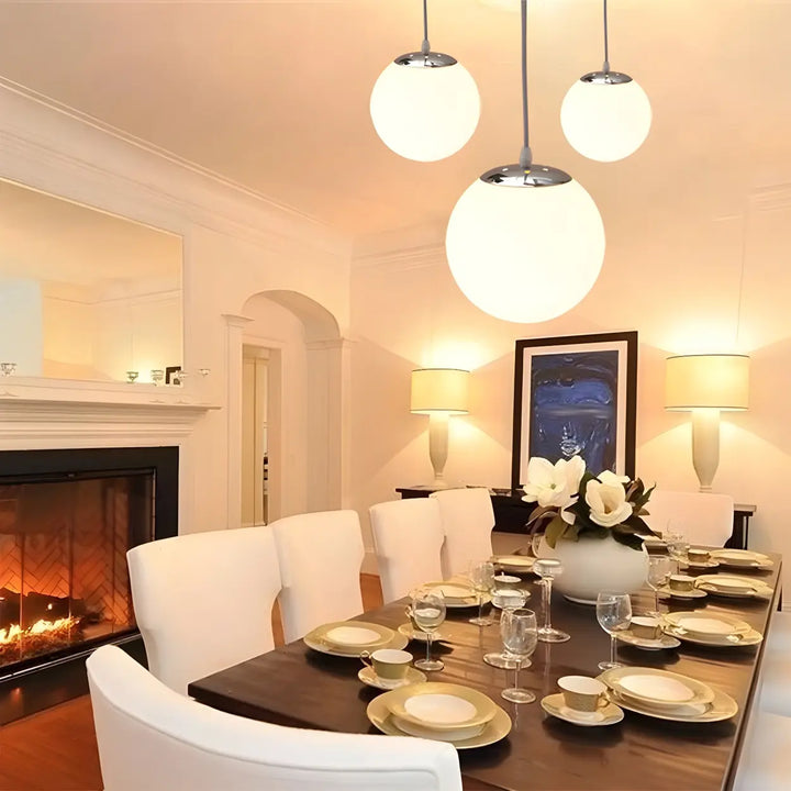 Otis White Globe Pendant