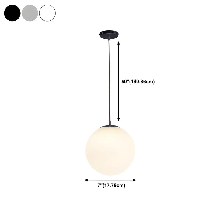 Otis White Globe Pendant