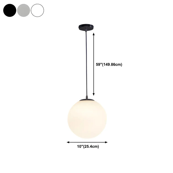 Otis White Globe Pendant