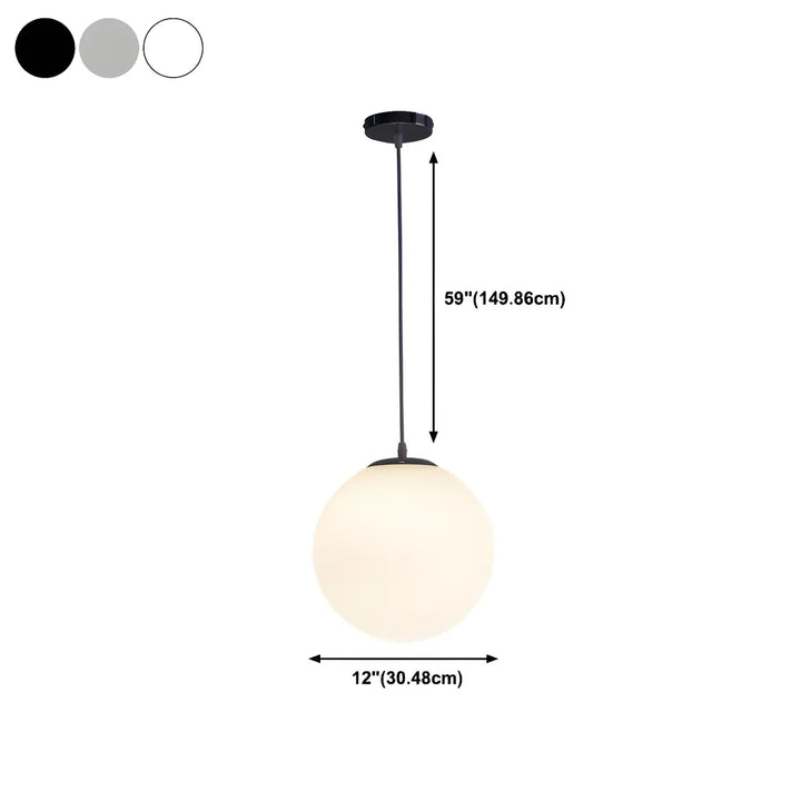 Otis White Globe Pendant