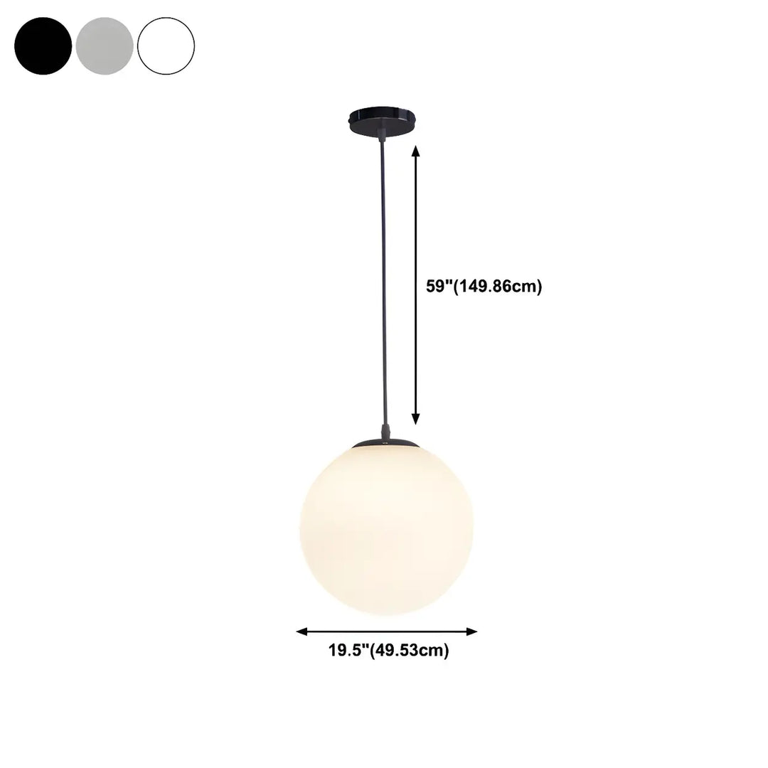 Otis White Globe Pendant