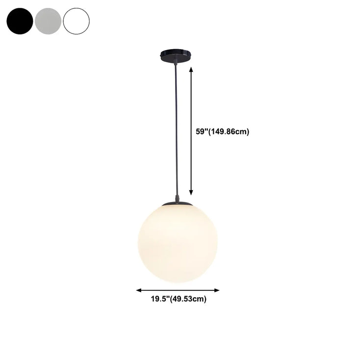 Otis White Globe Pendant