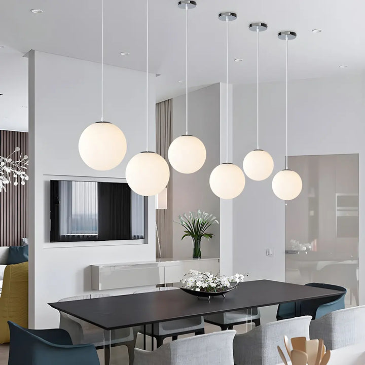 Otis White Globe Pendant