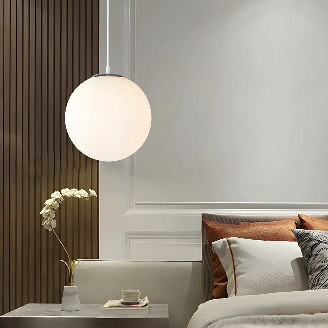 Otis White Globe Pendant