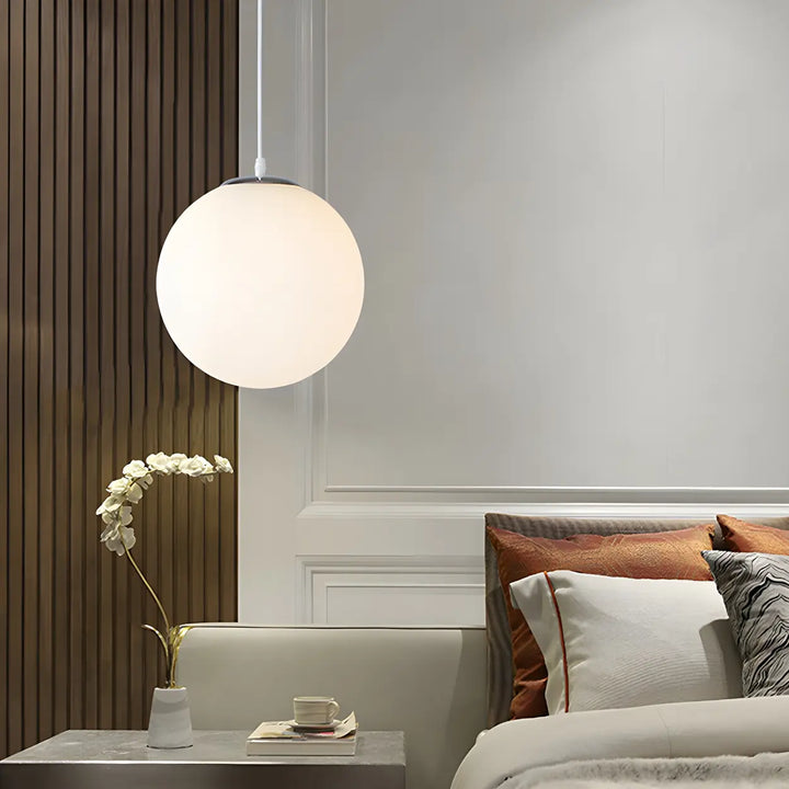 Otis White Globe Pendant