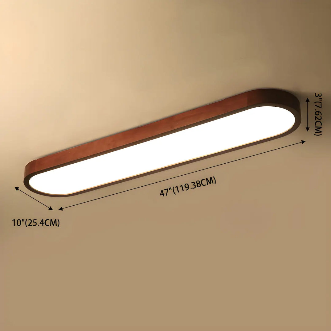 Vidar Wood Strip Ceiling Light