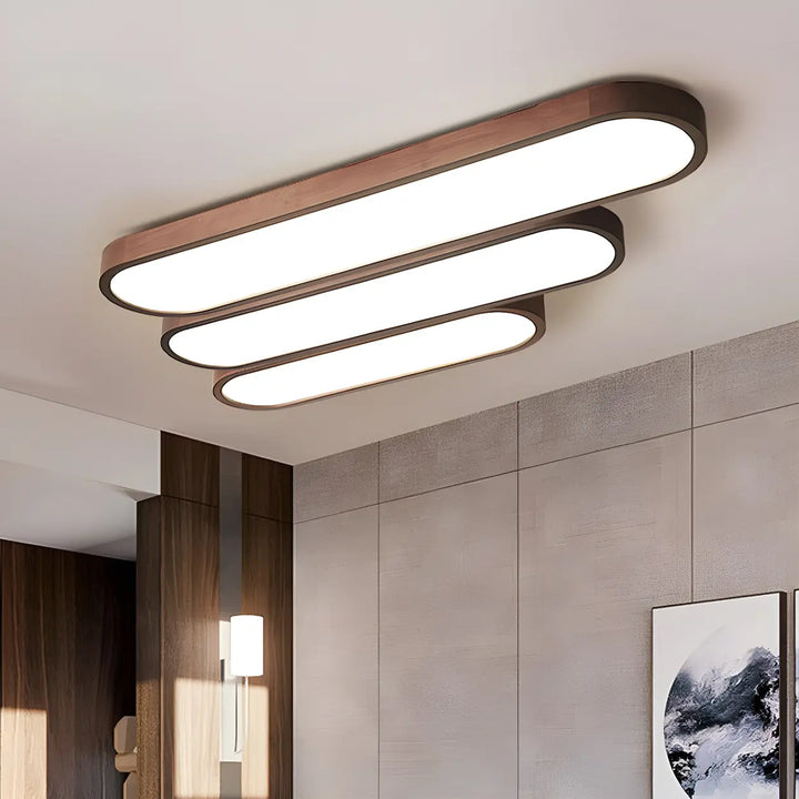 Vidar Wood Strip Ceiling Light