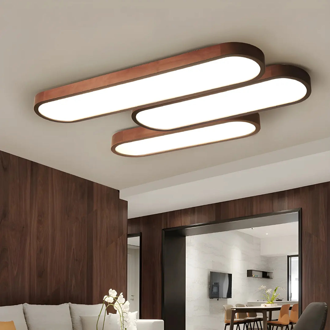 Vidar Wood Strip Ceiling Light