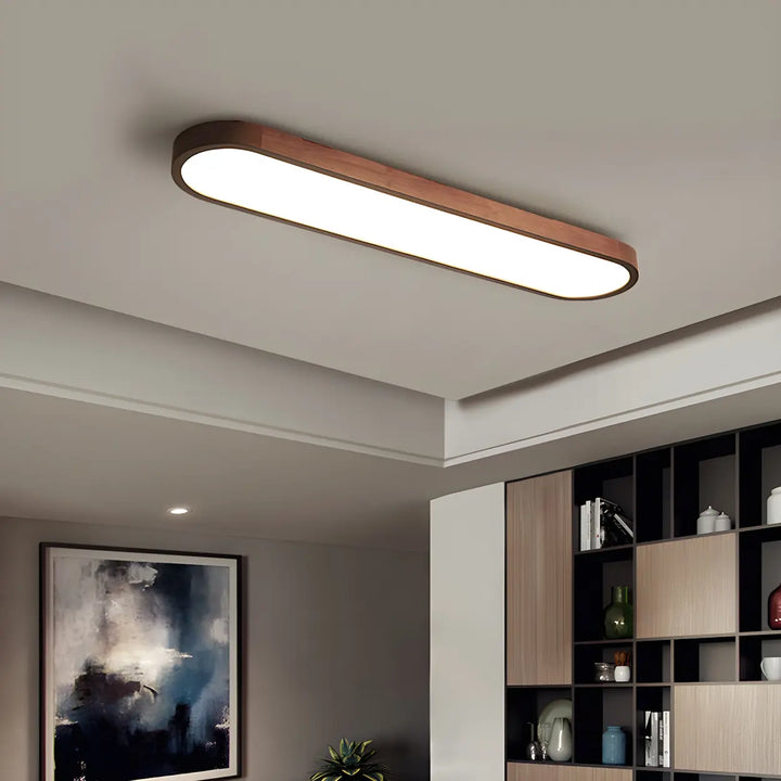 Vidar Wood Strip Ceiling Light