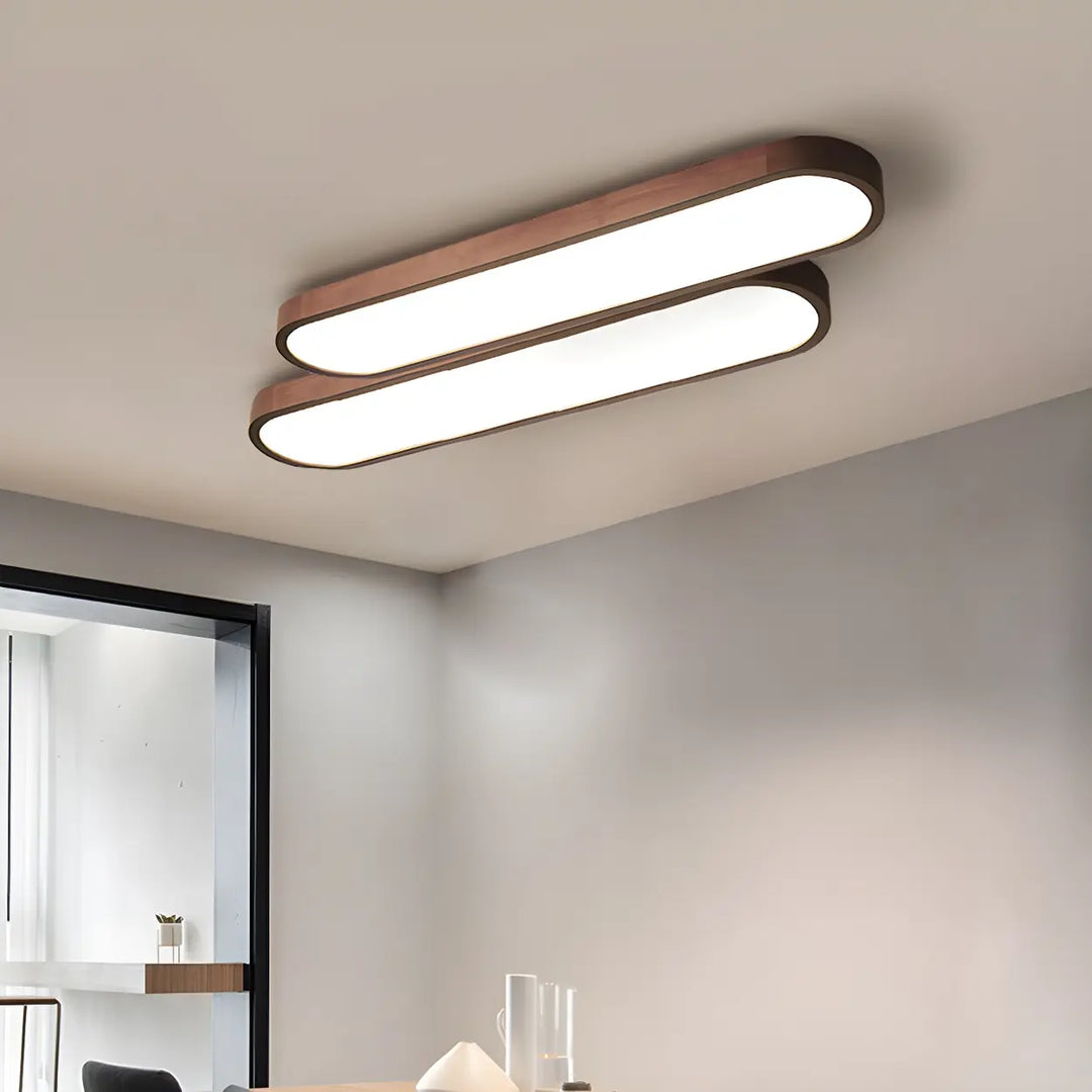 Vidar Wood Strip Ceiling Light