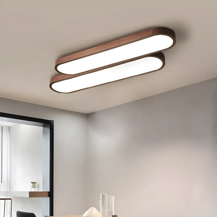Vidar Wood Strip Ceiling Light