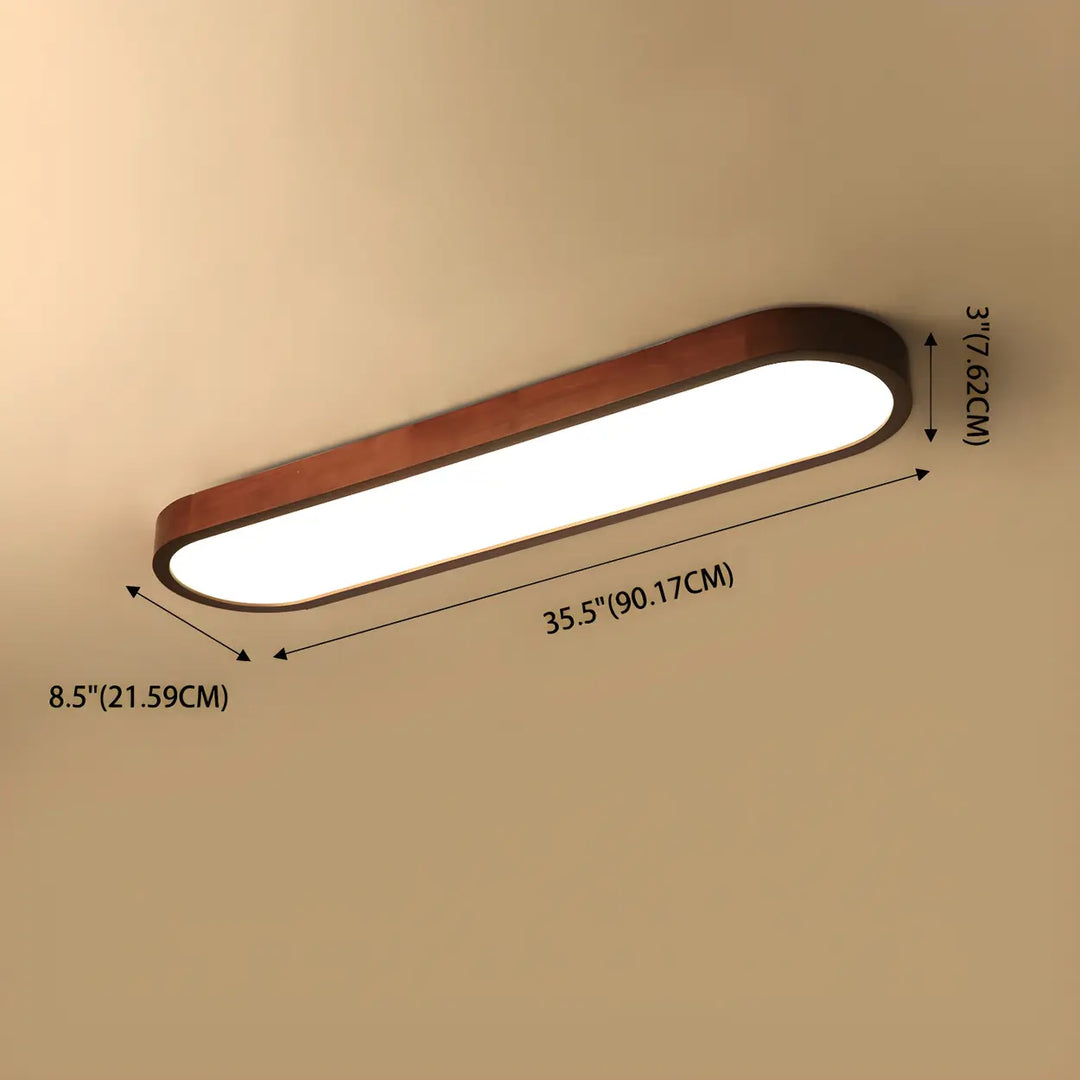 Vidar Wood Strip Ceiling Light