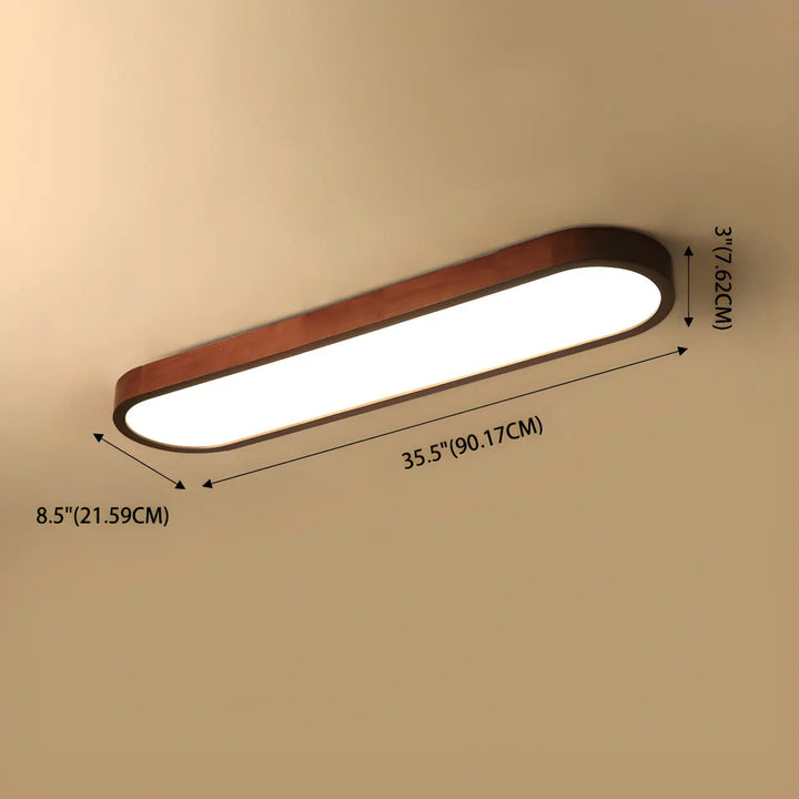 Vidar Wood Strip Ceiling Light