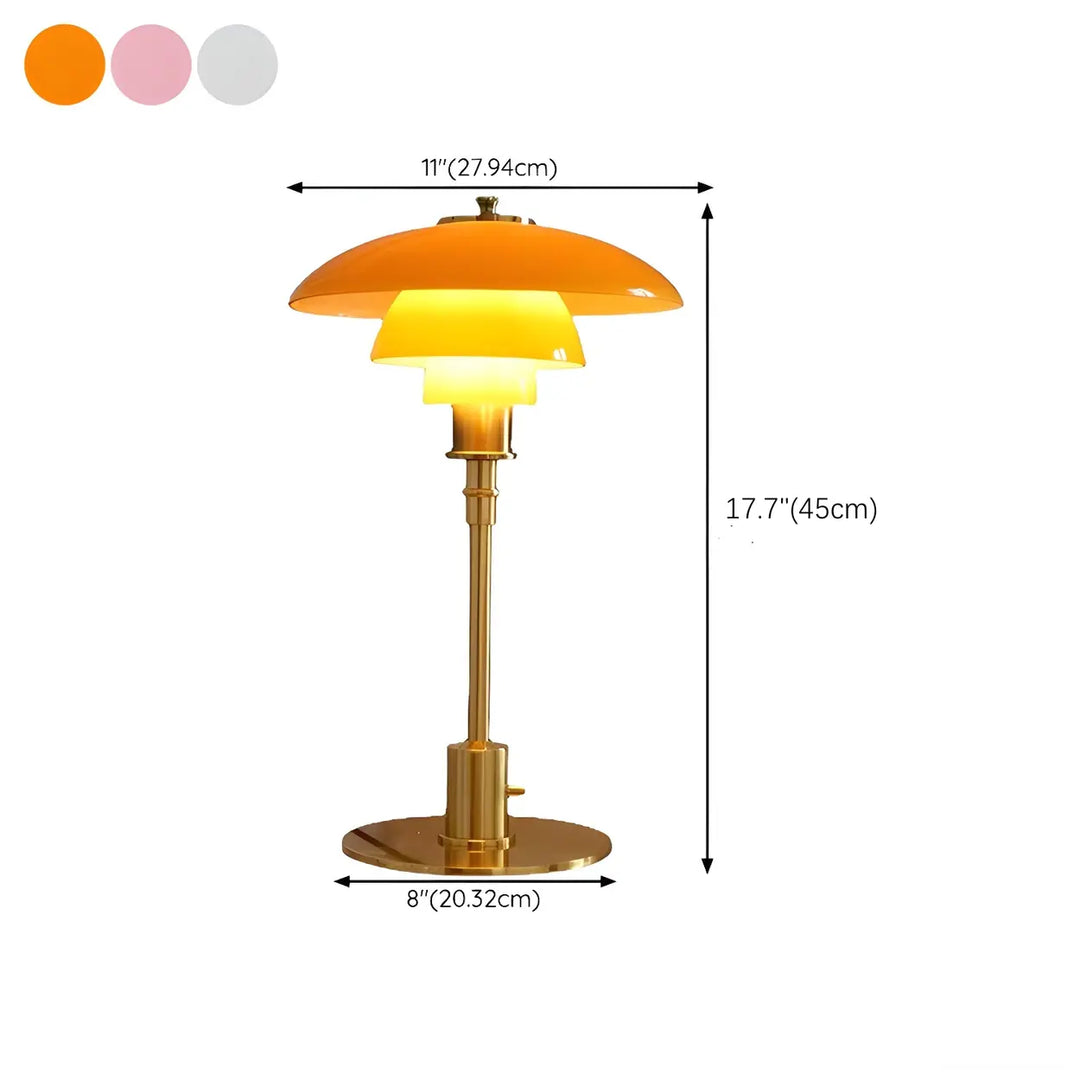 Fleur Amber Glass Lamp