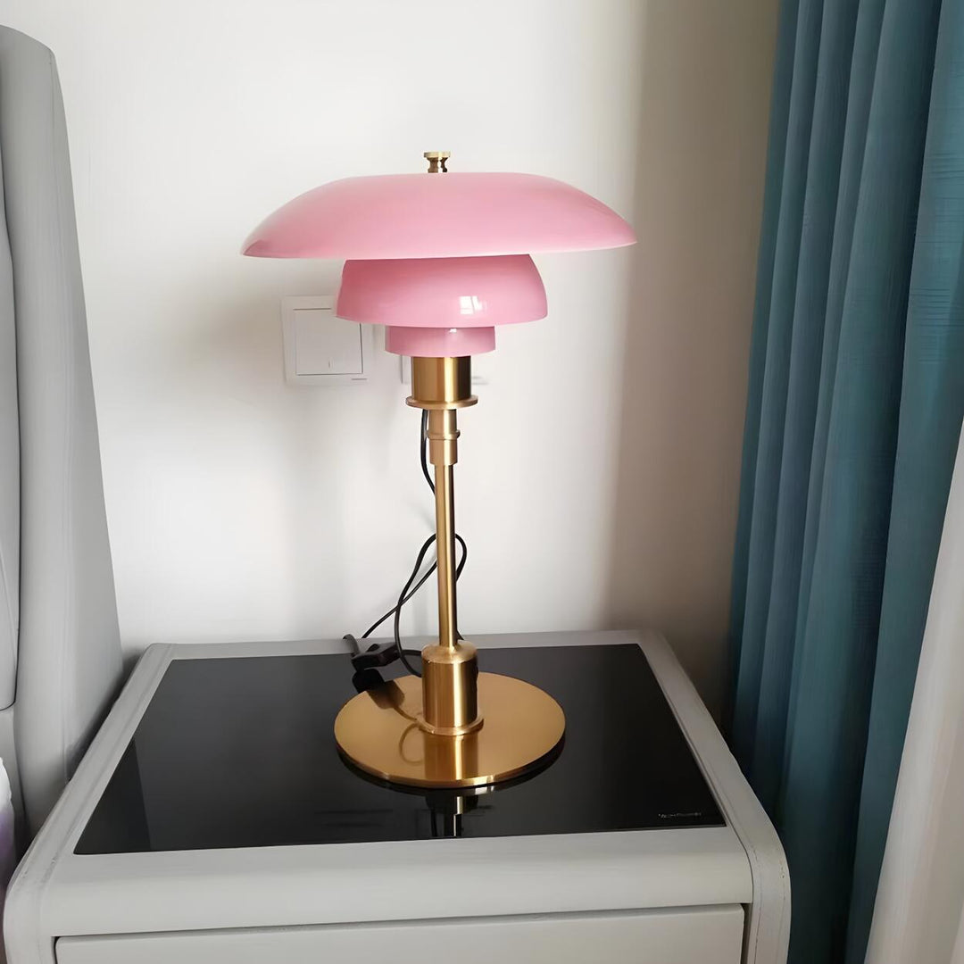 Fleur Amber Glass Lamp