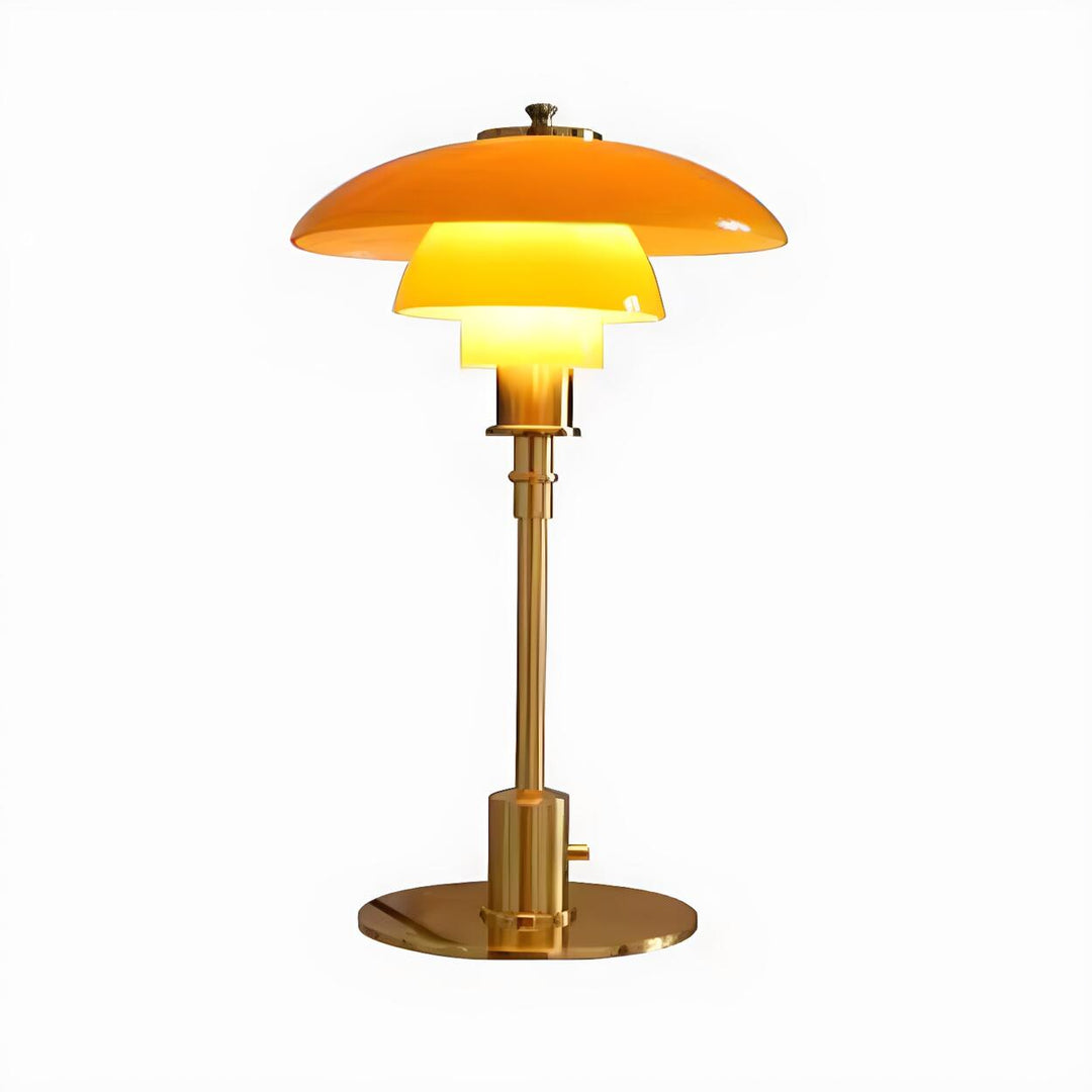 Fleur Amber Glass Lamp