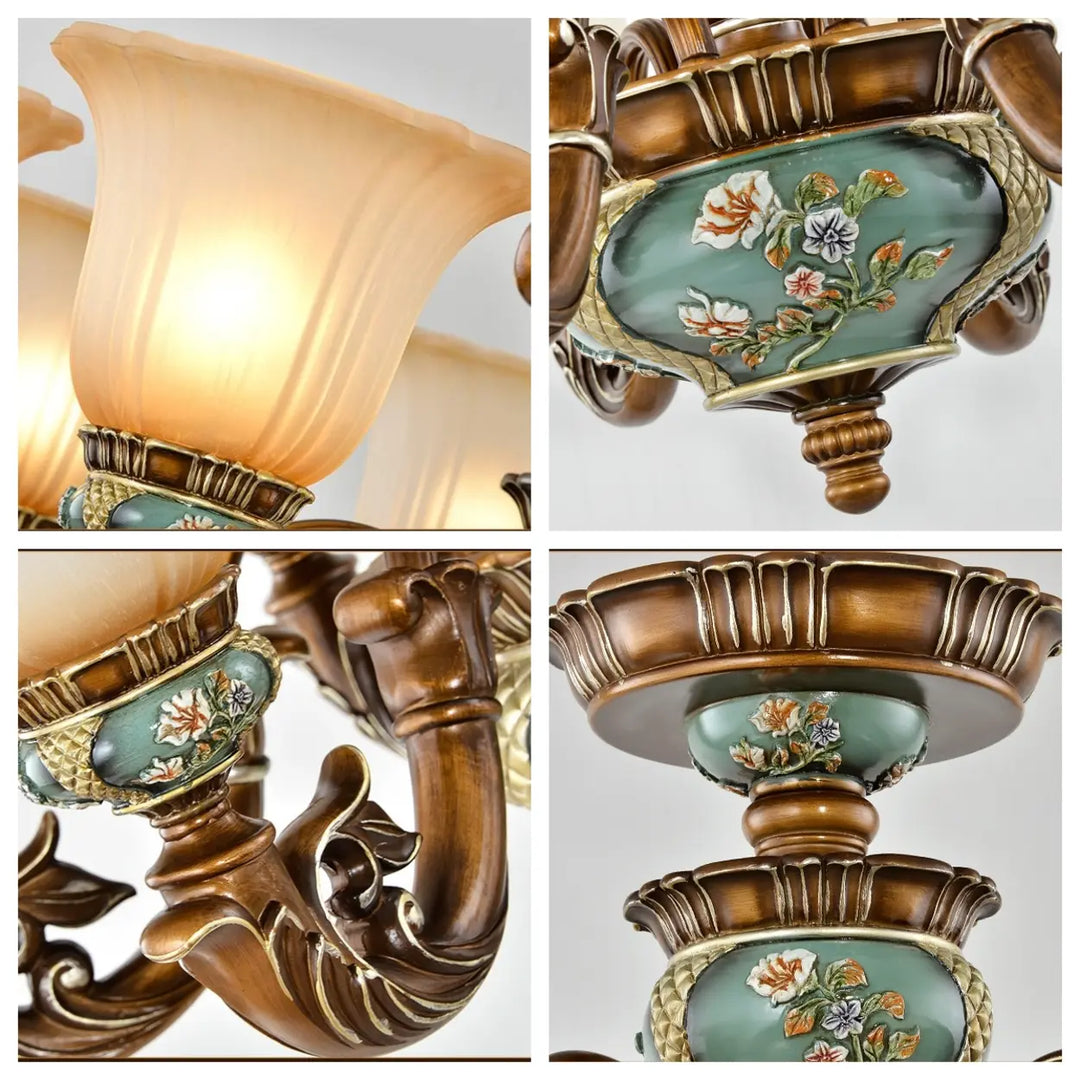 Estelle Ceramic Floral Chandelier