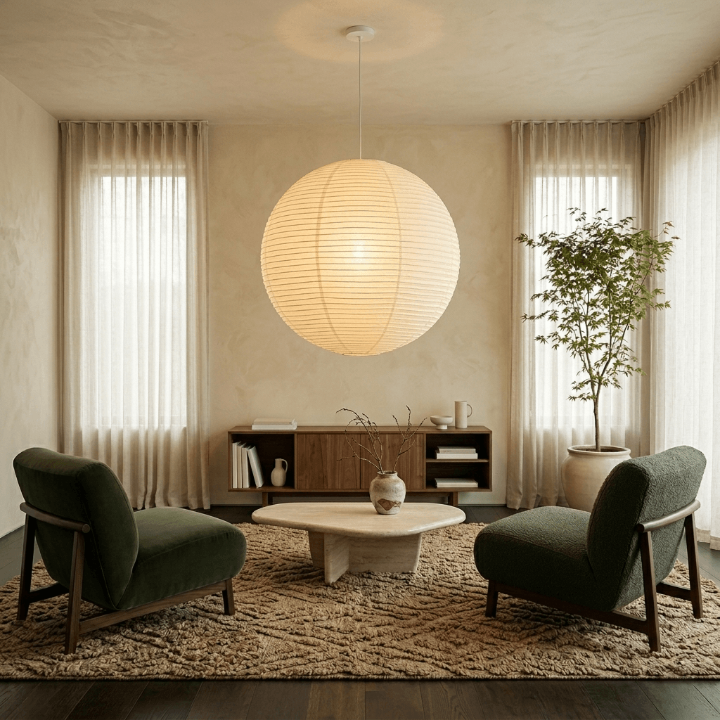 Aiko Paper Sphere Pendant Light