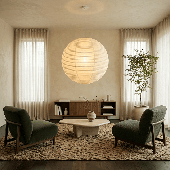 Aiko Paper Sphere Pendant Light